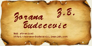 Zorana Budečević vizit kartica